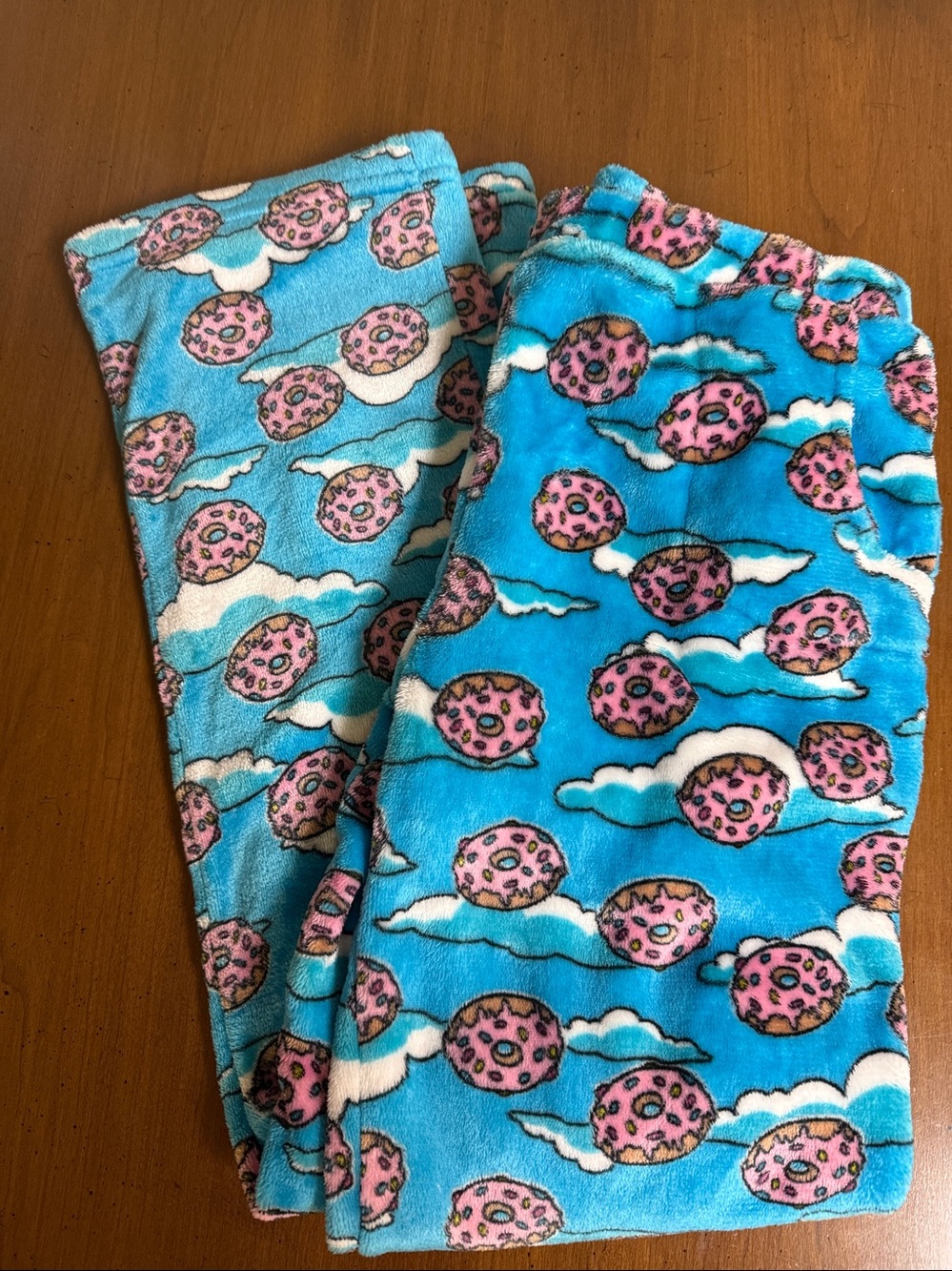 Candy Pink Kids Fleece Pajama Pants with Donuts